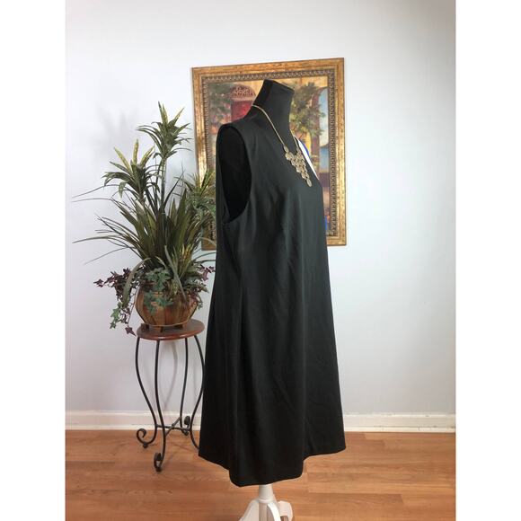 Ellen Tracy Little Black Dress 1X Sleeveless A Line Audrey Hepburn Quiet Luxury - Picture 3 of 10